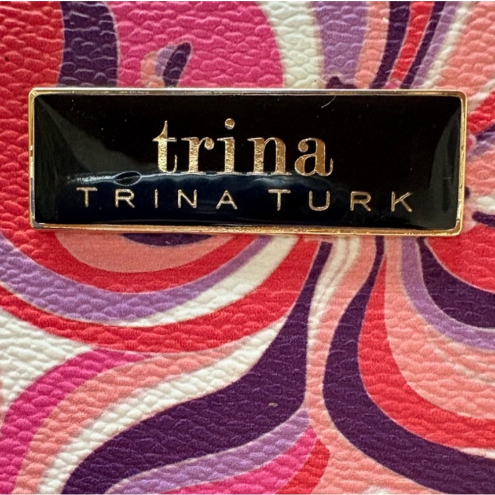 Trina Turk Pink and Purple Swirl Design Wallet - Picture 2 of 10